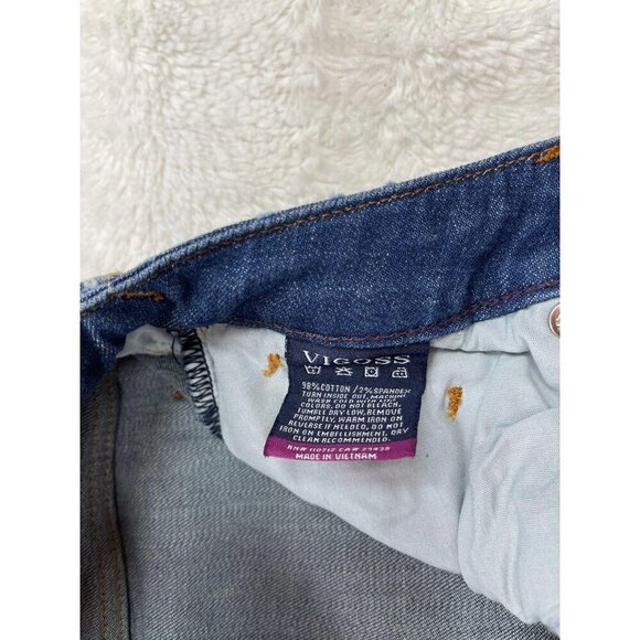 Vigoss Chelsea Skinny Jeans Waist 25 Length 27 Distressed Cuffed - Picture 4 of 7